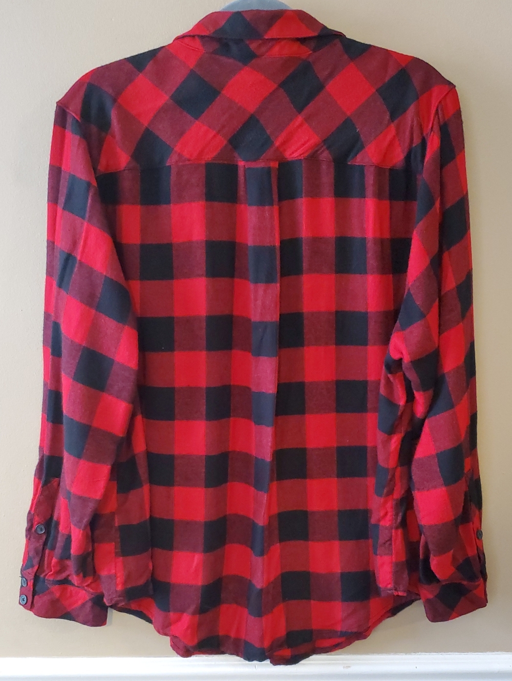Torrid Lizzie Button Up Shirt In Red And Black Buffalo Check Size 1X - Picture 4 of 10